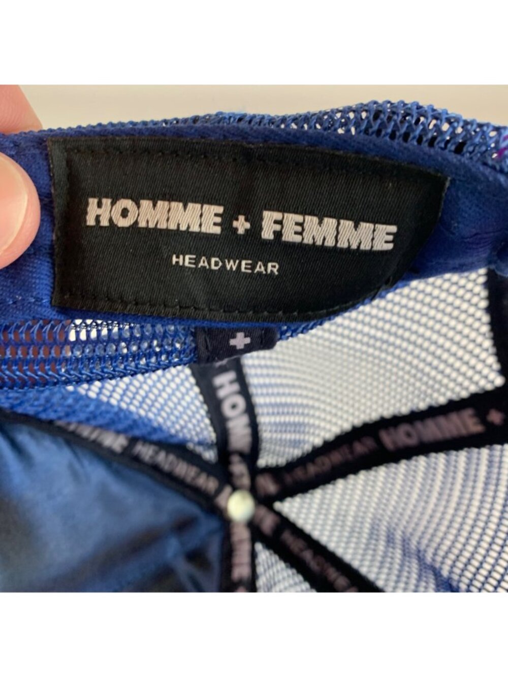 Maison De Homme Femme Unisex Purple Blue White Foam Snapback Trucker Hat - Picture 6 of 6